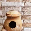 natural clay birdhouses