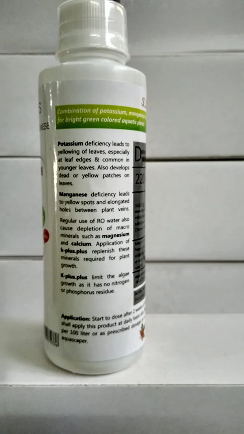 Aquatic Remedies K Plus Plus Content and Usage Instruction