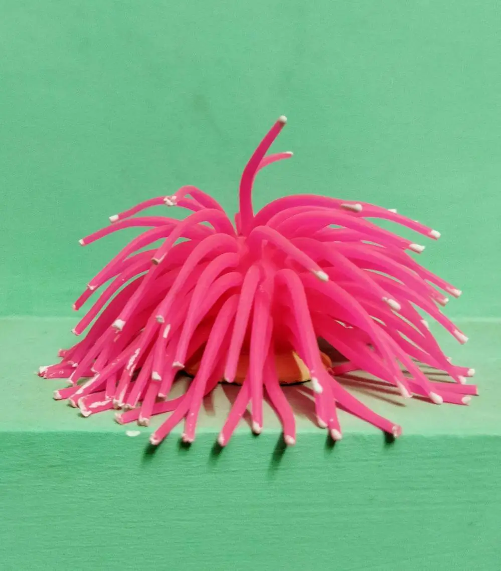 Artificial Coral Plant Sea Anemone Pink Color