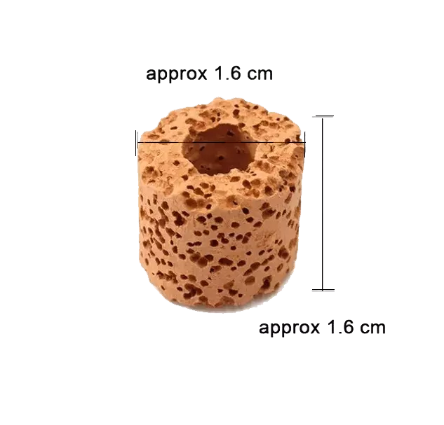 Burnt Ceramic Ring Red Dimentions from saukse