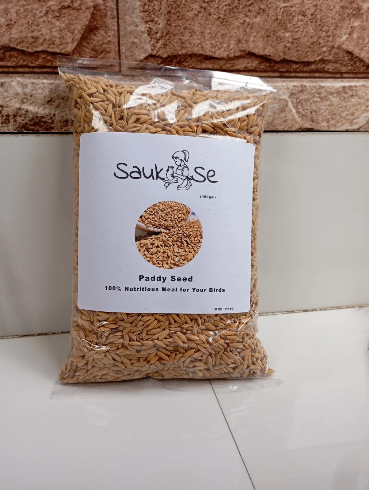 Paddy Seed For Birds - 400g Bag 100 Percent Nutritious Meal