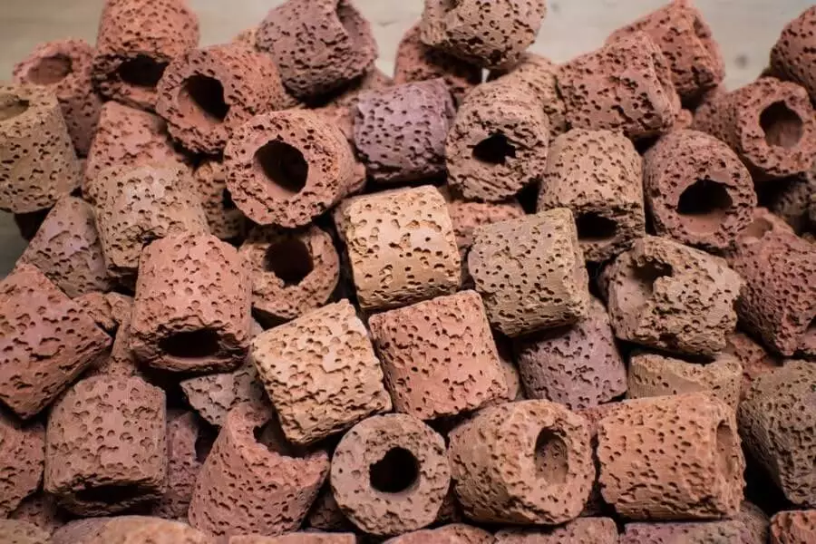 Red Ceramic Bio Ring Filter Media from saukse