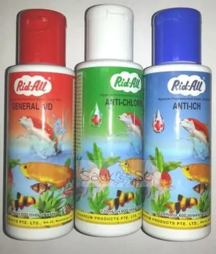 Rid All 3 In 1 Fish Medicine Anti Chlorine, Anti Ich, General Aid